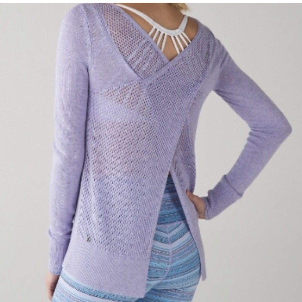 lululemon athletica Lilac Open-Back Knit Sweater